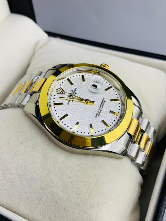 Two Tone Men's Wrist Watch