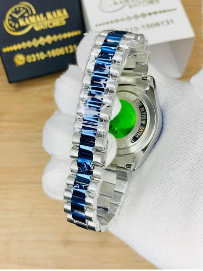 Rolex Two Tone chain Blue silver